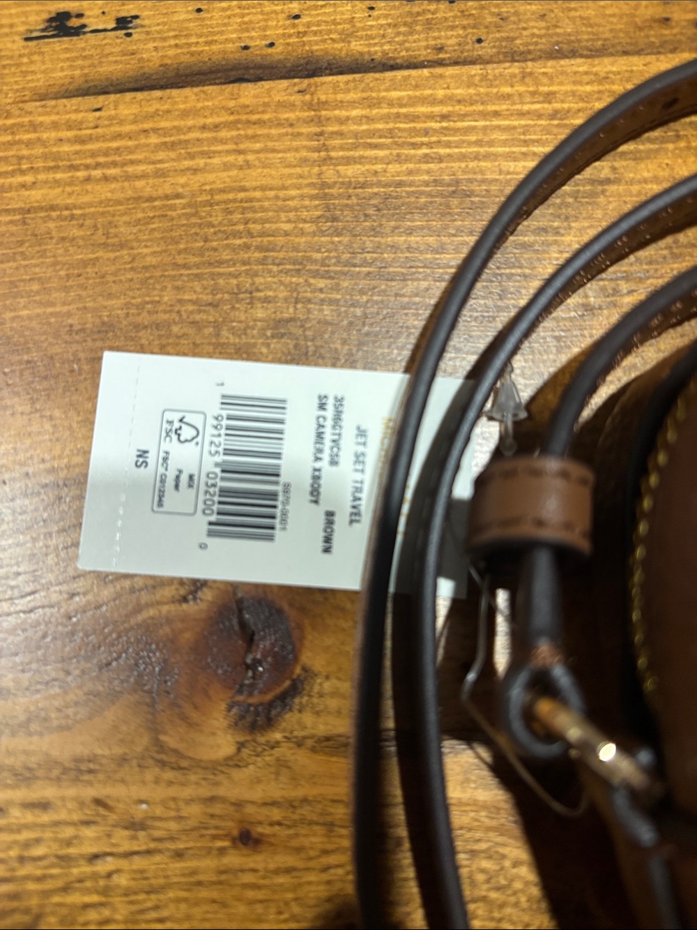 Michael Kors Brown and Dark Brown MK Logo Messenger Bag - Picture 3 of 5